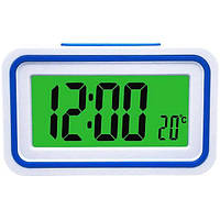 Часы говорящие с будильником на батарейках Kenko KK-9905 TR для плохо слышащих Синий js