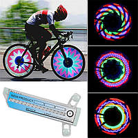 Светодиодная подсветка спиц колеса велосипеда 32 LED LC-D016 (32 узора) js