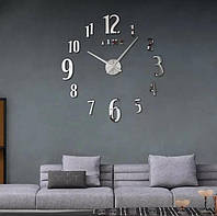 Великий настінний 3D-годинник цифровий 55 см безкаркасні годинники на стіну годинник наклейка DIY Clock js