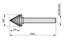 Борфрези (тип J) конічні 60°