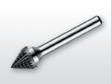 Борфреза твердосплавний тип J (конічна 60*), 3.0 мм, хвостовик 3 мм перехресна насічка, фото 1