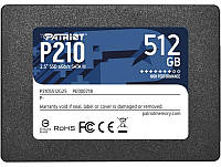 Накопитель SSD 512GB Patriot P210 2.5 SATAIII TLC (P210S512G25) OS, код: 1887879