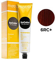 Стійка крем-фарба для волосся Matrix SoColor Pre-Bonded Permanent 6RC+ Темний блондин червоно-мідний 90 мл