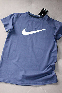 Футболка для хлопчика підлітка Найк синя