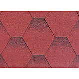 Бітумна черепиця Акваізол SKU 0075 Мозаїка - Червоний мак, фото 2