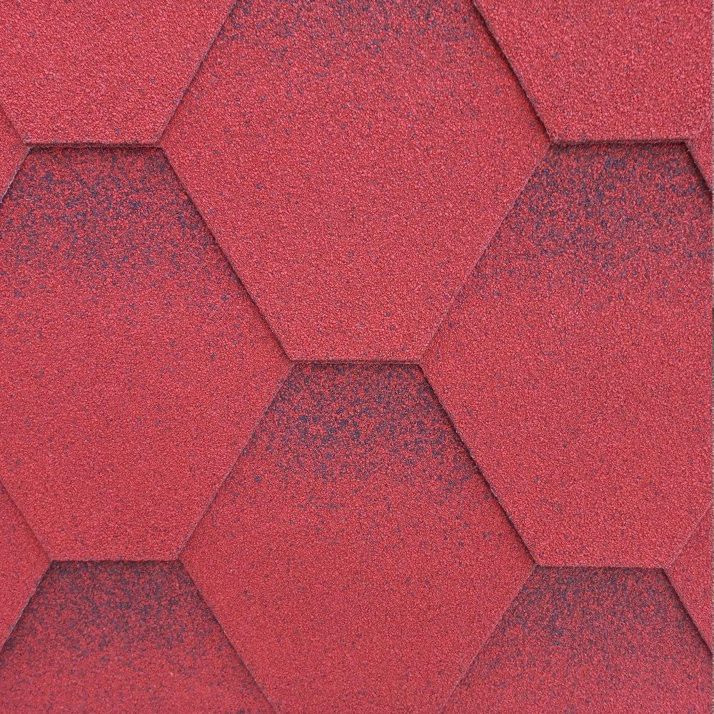 Бітумна черепиця Акваізол SKU 0075 Мозаїка - Червоний мак, фото 1