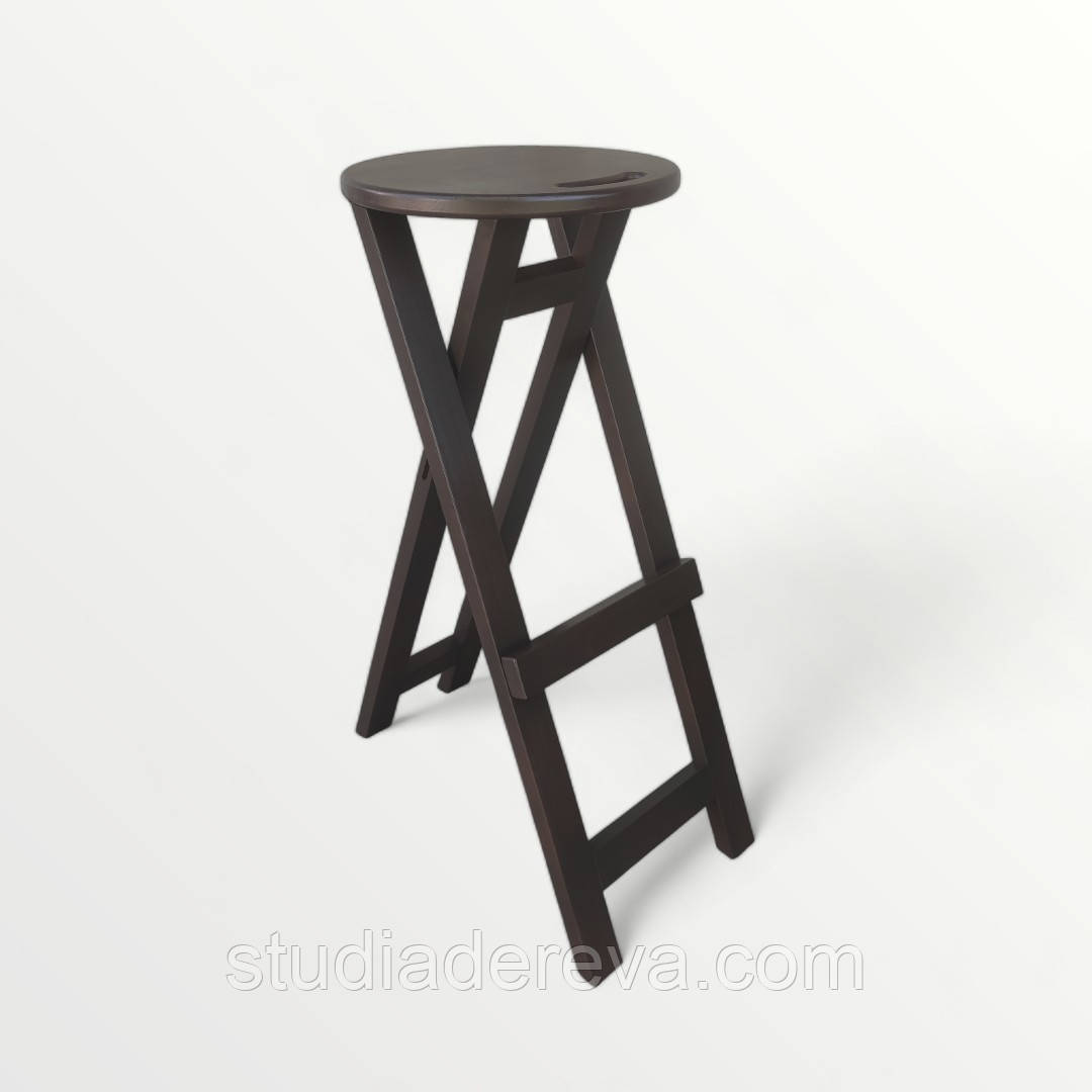 Раскладной Деревянный Высокий Табурет для Бара, Кухни и Кафе из ...