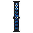 DR Ремінець для Apple Watch Band Silicone Nike + Protect Case 40/41 mm Колір 12, Темно-синій / Білий, фото 6