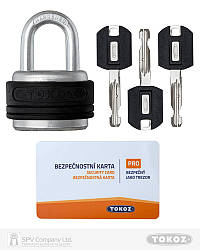 Замок навісний TOKOZ extreme_pro to2 3key black sleeve_3bt r_shackle 32мм 9мм box