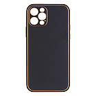 DR Чехол Leather Gold with Frame without Logo для iPhone 12 Pro Цвет 8, Gray  Lilac, фото 2