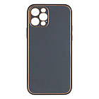 DR Чехол Leather Gold with Frame without Logo для iPhone 12 Pro Цвет 8, Gray  Lilac, фото 5