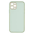 DR Чехол Leather Gold with Frame without Logo для iPhone 12 Pro Цвет 8, Gray  Lilac, фото 7