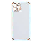 DR Чехол Leather Gold with Frame without Logo для iPhone 12 Pro Цвет 8, Gray  Lilac, фото 10