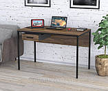 Письмовий стіл LD L-2p із ящиком Венге Луїзіана. Комп'ютерний стіл для дому та офісу з ящиками, фото 2