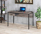 Письмовий стіл LD L-2p із ящиком Венге Луїзіана. Комп'ютерний стіл для дому та офісу з ящиками, фото 3