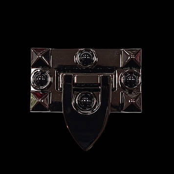 Замок сумковий 46*26 мм, темний нікель