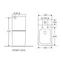 Унітаз-компакт Mixxus Premium Quadro-0402-R 675x390x855mm, система змиву RIMLESS (MP6458), фото 6