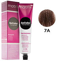Стойкая крем-краска для волос Matrix SoColor Pre-Bonded Permanent 7A Блонд пепельный 90 мл
