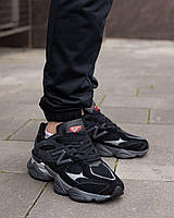 New balance 9060 black castlerock grey мужские кроссовки нью балан, Кроссовки для бега new balance