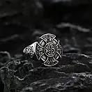 Кільце печатка чоловіче сталеве WARD 21 з медичної нержавіючої сталі 316L з Компасом вікінгів, фото 5