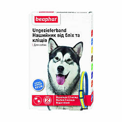 Термін до 05.24. Нашийник від бліх та кліщів Beaphar (Біфар для собак, синьо-жовтого кольору) 65см.