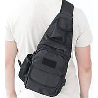 Мужская сумка-слинг тактическая | Рюкзак тактический городской | Нагрудная сумка KI-664 тактическая тканевая