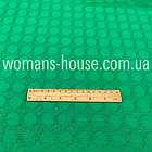 Тканина Батист вишивка коло порожнє Зелений, фото 2