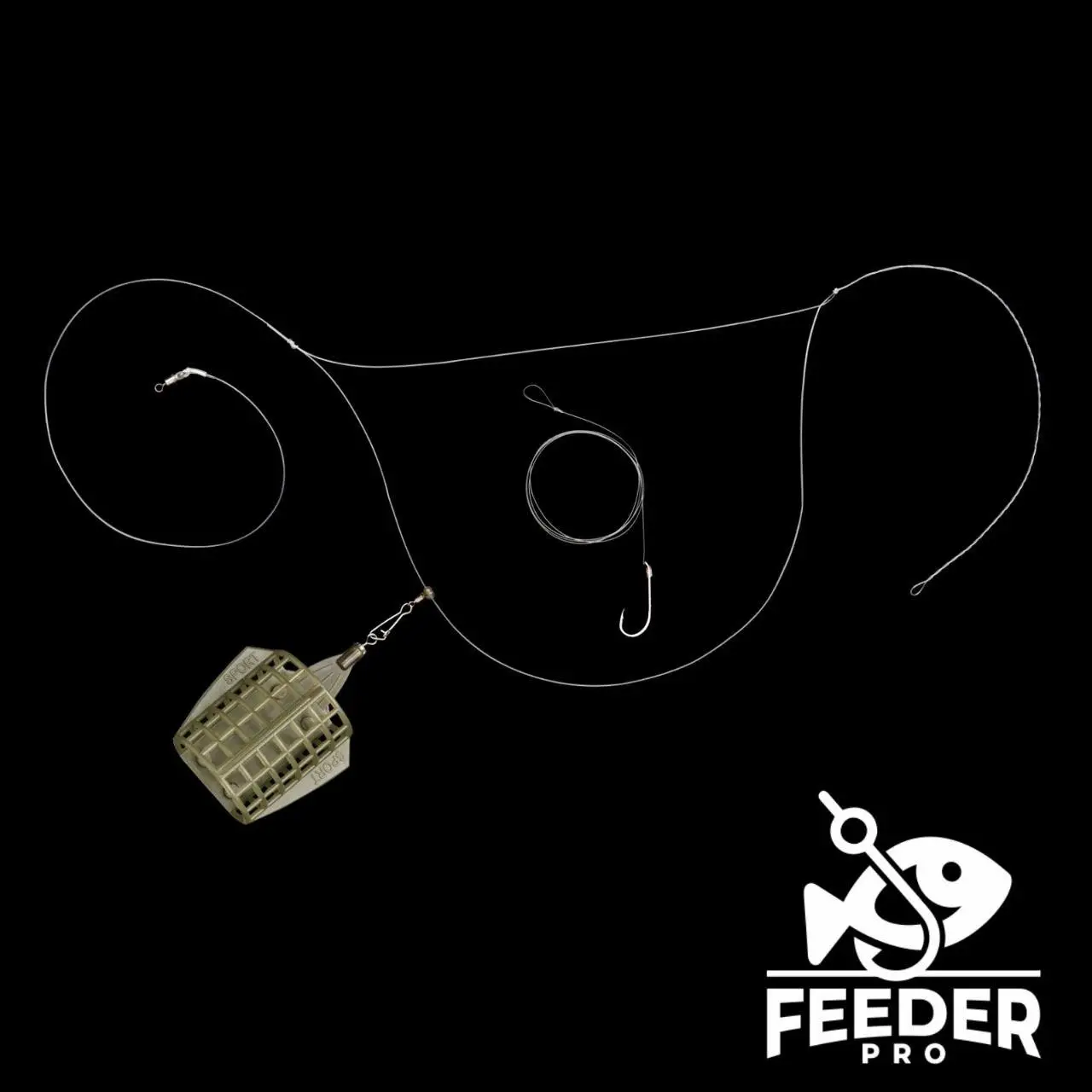 Монтаж фідерний №22 ассиметричная петля годівниця Feeder PRO Sport 50г