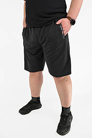 Шорти чоловічі трикотажні зі змійками на кишенях Бриджі чоловічі (Угорщина) Чорний колір 4XL