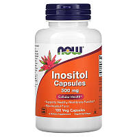 Витамины и минералы NOW Inositol 500 mg, 100 вегакапсул DS