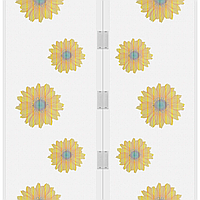 Москитная сетка с подсолнухами, белая mn