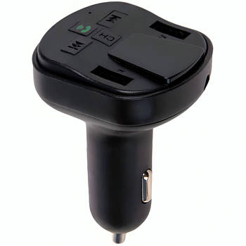 FM модулятор від прикурювача з Bluetooth та 2хUSB, X15, Чорний / ФМ модулятор в машину / FM трансмітер