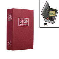 Книга, книжка сейф на ключе, металл, английский словарь S 180x115x55мм mn