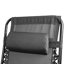 Складне крісло шезлонг із підголівником 150 кг Folding Deckchair Paradise ZeroGravity графит, фото 6