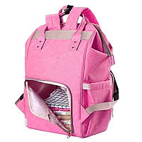 Сумка для мам Maikunitu Mummy Bag Pink рюкзак-органайзер для прогулянок речей пляшечок термокишені USB mn
