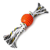 Игрушка для собак Taotaopets 04A3301 Веревка с шаром Orange mn