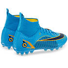 Бутси футбольні з носком Zelart 2588 розмір 39 Blue-Deep Blue-Gold, фото 4