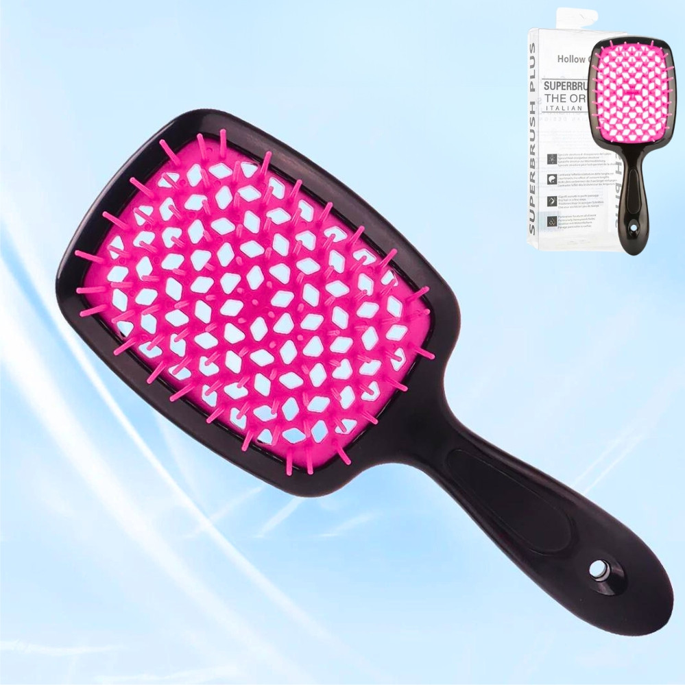 Масажна розчіска Superbrush для укладання всіх типів волосся будь якої довжини в коробці