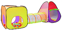 Детская игровая палатка с шариками IGLO Вигвам для детей на улицу Игровой комплекс детский с мячиками