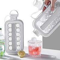 Портативная силиконовая форма для льда в виде бутылки на 17 шариков Ice Cube Tray