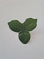 Листья декоративные темно-зеленые для создания роскошных неувядающих букетов и композиций из мыльных цветов
