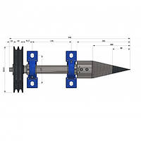 Дровокол винтовой со шкивом под двигатель (Дровоколы)