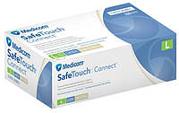 Перчатки латексные перчатки неопудренные SafeTouch Connect Medicom, размер L 100 шт/уп