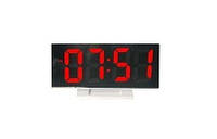Настільний електронний годинник з дзеркальним дисплеєм UKC DS 3618 L White/Red mn