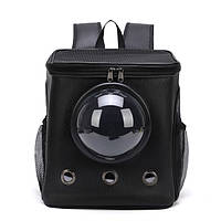 Рюкзак для переноски животных с иллюминатором CosmoPet CP-04 для кошек и собак Black mn