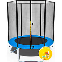 Батут детский прыгательный FunHit 183 см с защитной сеткой + подарок мяч