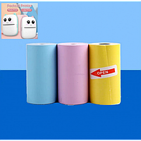 Набор цветной бумаги для мобильного мини термопринтера Mini printer 3шт mn