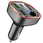 DR Модулятор Borofone BC48 Broad QC3.0 car BT FM transmitter Колір Чорний, фото 2