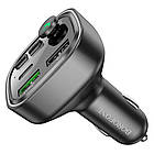 DR Модулятор Borofone BC48 Broad QC3.0 car BT FM transmitter Колір Чорний, фото 5