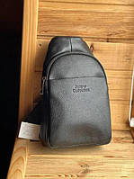 Кожаная мужская нагрудная сумка Backpack for men AND JASPER L99810-a Бананка на грудь из искусственной кожи mn